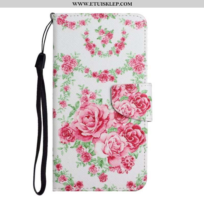 Etui Folio do Poco M4 Pro 5G Kwiaty Liberty Royal